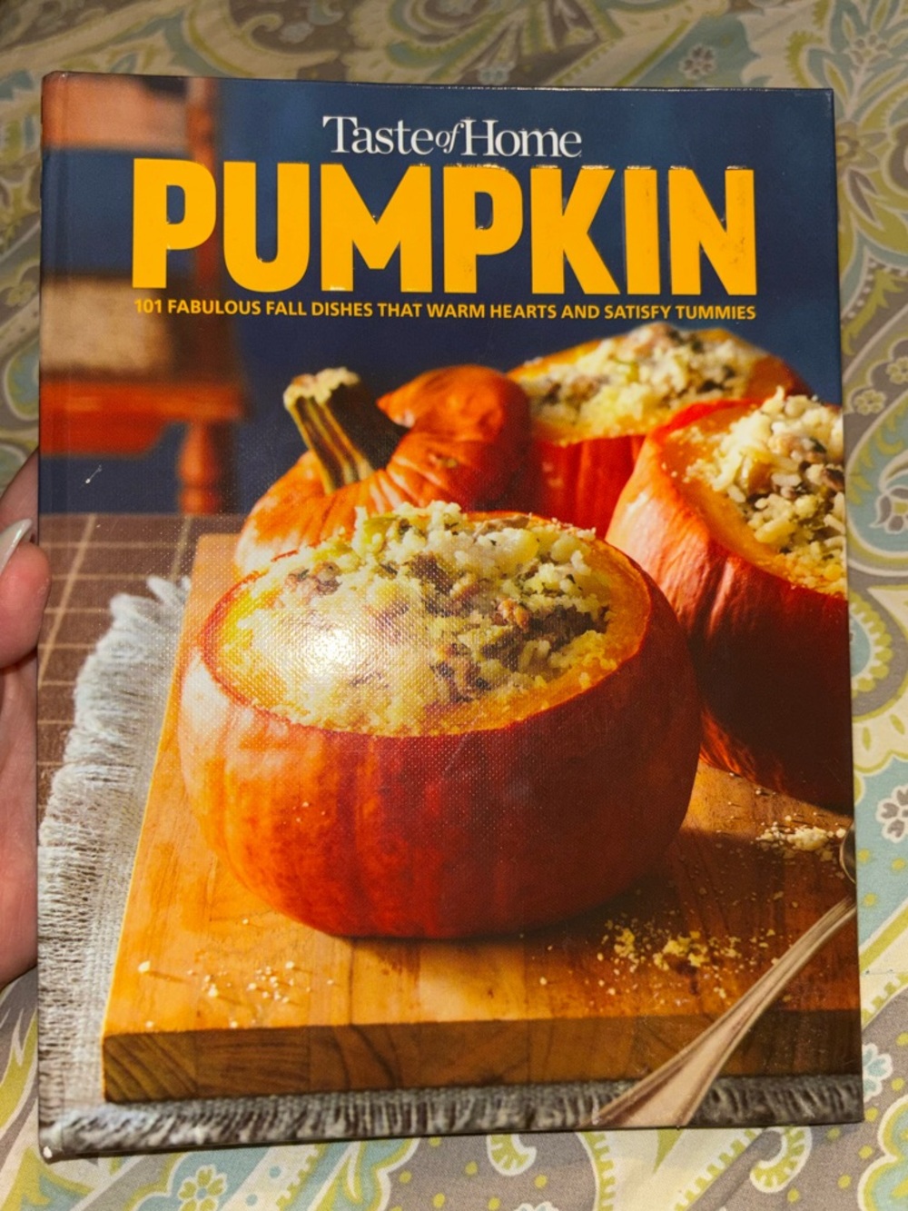 Taste of Home Pumpkin Cookbook — Bright Orange & Blue Cover
